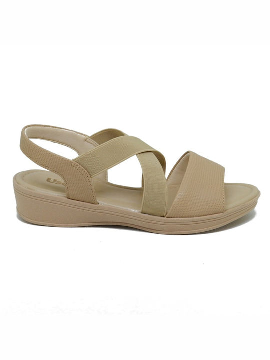 Usaflex Women's Sandals V1251 Beige