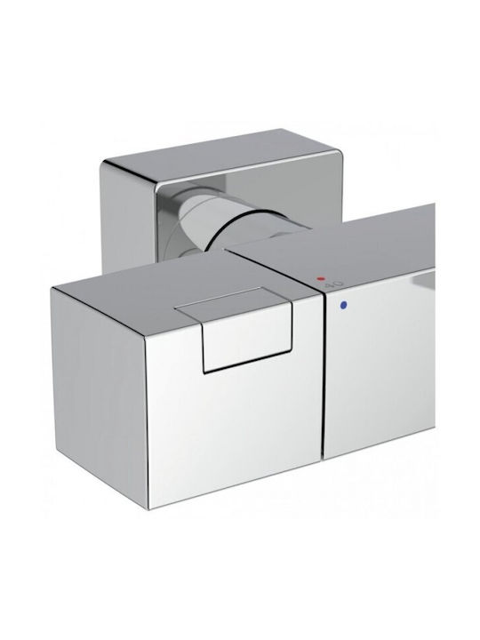 Ideal Standard Ceratherm C100 Στήλη Ντουζ με Μπαταρία 54cm Ασημί