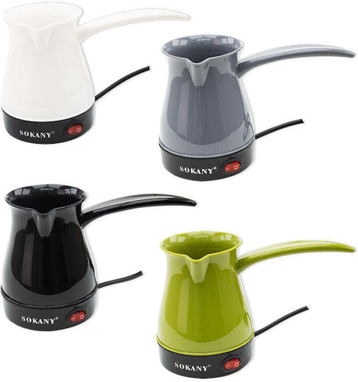 Sokany SK-205 Ηλεκτρικό Μπρίκι 600W με Χωρητικότητα 500ml Λευκό