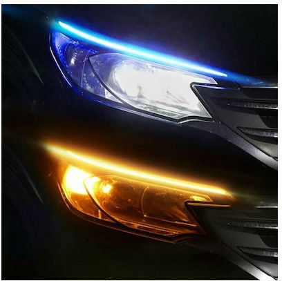 Decorative LED Car Headlight Strip Blue Color