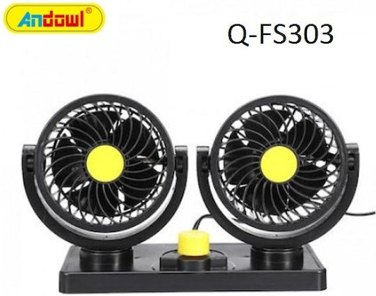 Andowl Double Car Fan 12V