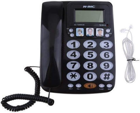 T2035CID Corded Phone Office for Elderly Black