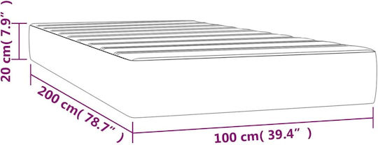 vidaXL Единичен Анатомичен Матрак 100x200x20см