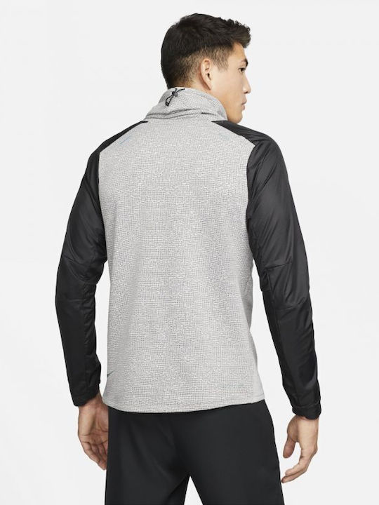 Nike Therma-FIT ADV Run Division Men's Athletic Long Sleeve Blouse Gray