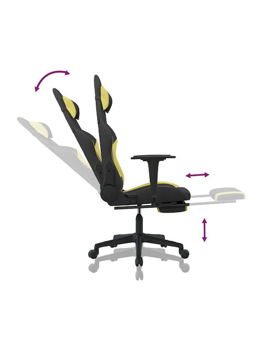 vidaXL 345506 Gaming Stuhl mit Fußstütze Black/Green