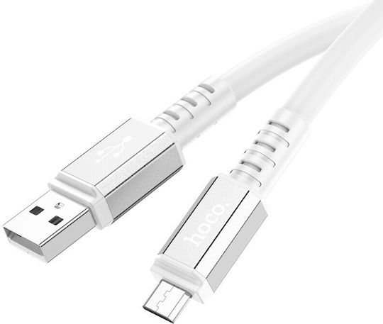 Hoco X85 Strength Regular USB 2.0 to micro USB Cable Λευκό 1m