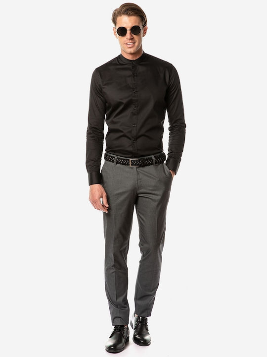 Long Sleeve Shirt In Narrow Fit Black