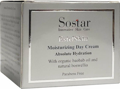 Sostar EstelSkin fără culoare Hidratantă Cremă Pentru Față cu Acid Hialuronic 50ml