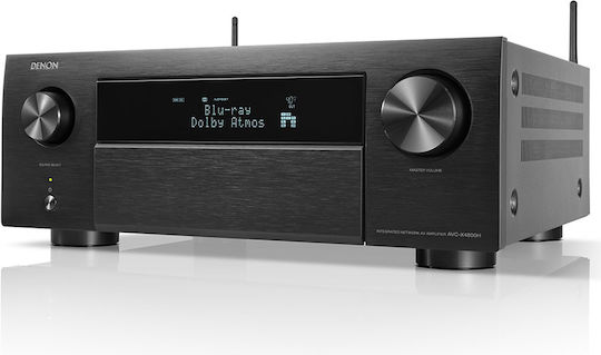 Denon AVC-X4800H Home Cinema Receiver 4K/8K 11.2 Channels 125W/8Ω 165W/6Ω with HDR and Dolby Atmos Black