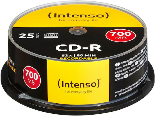 Intenso Записваеми CD-R 52x 0.7ГБ Кутия за торта 25бр
