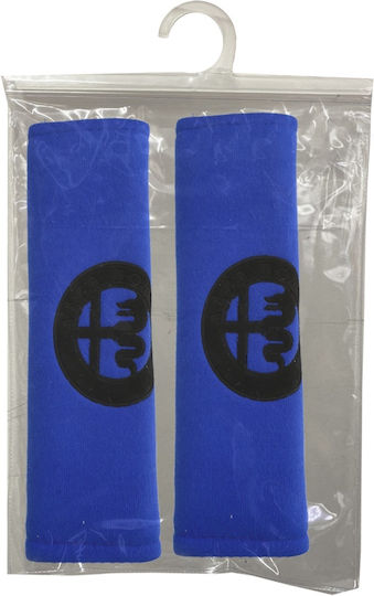Race Axion Set of 2pcs Car Seat Belt Pads Blue Alfa Romeo​ 21x7.5cm