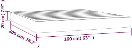 vidaXL Über-Doppel Ergonomisch Matratze Schaum 160x200x20cm
