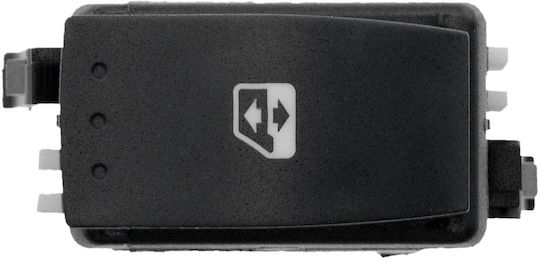 NTY Διακόπτης Παραθύρων Αυτοκινήτου για Renault Clio / Modus / Symbol / Twingo 6pin Μαύρο