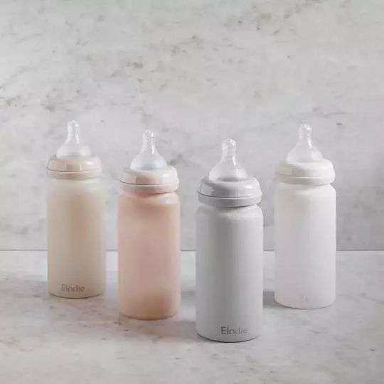 Elodie Details Glas Babyflasche Gegen Koliken mit Silikon Saugflasche für 0-6 Monate Beige Reines Khaki 250ml