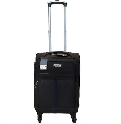 Forecast HFE100-20 Cabin Travel Suitcase Fabric Black with 4 Wheels Height 55cm.