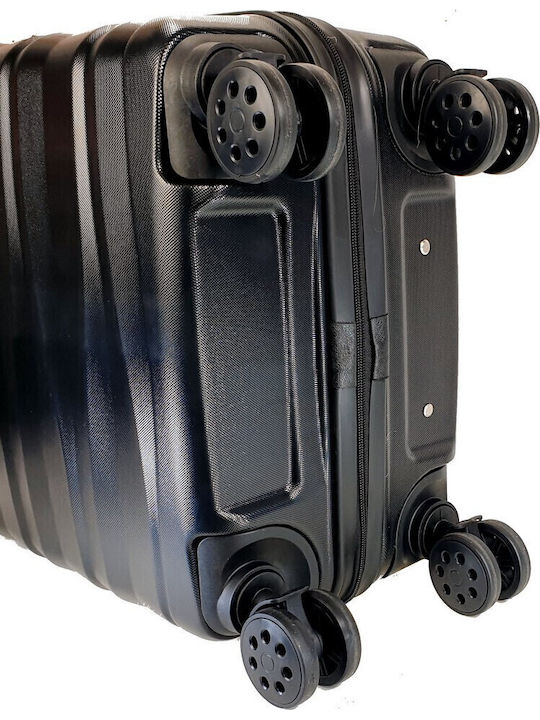 Stelxis Mittlerer Hartschalen-Reisekoffer Schwarz mit 4 Rädern Höhe 56,5 cm