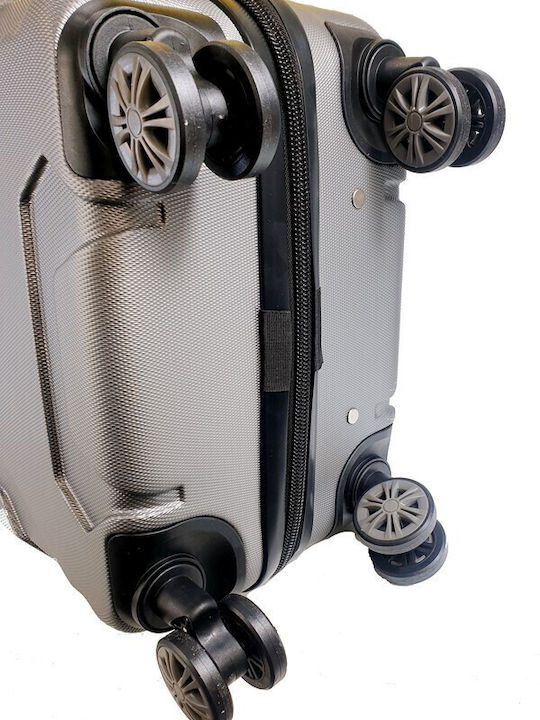 Stelxis Kleine Die Zeus-Kollektion Handgepäck Hart Grau mit 4 Rädern Höhe 55cm