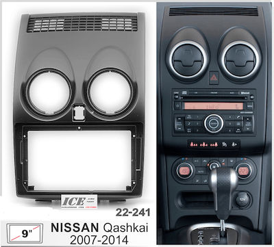 Panoul ușii 2 Din Compatibilă cu Ecranul 9" pentru Nissan Qashqai 2007-2014