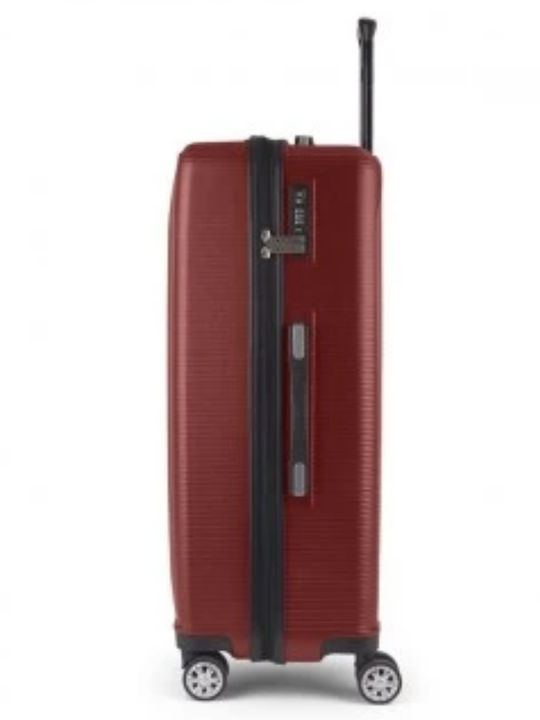 Gabol Miami Valiză De Călătorie De Cabină Tough Roșie Cu 4 Roți Înălțime 55cm