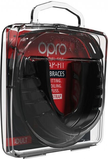 Opro Snap-Fit Protective Mouth Guard Senior Black Suitable for Braces