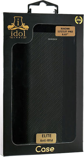 Idol 1991 Elite Anti-RFID Book Δερματίνης Μαύρο (Xiaomi 12T / 12T Pro)