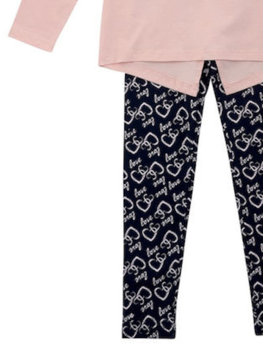 Funky Kids Set with Leggings Winter 2pcs Pink