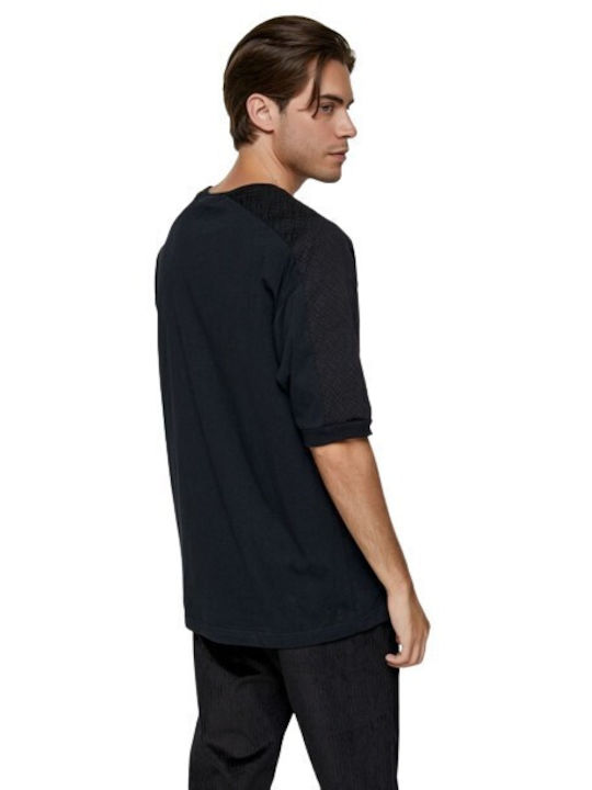 Edward Jeans Agnus Men's Short Sleeve T-shirt Black