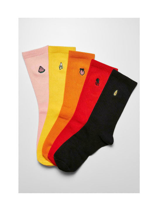 Urban Classics Κάλτσες με Σχέδια Πολύχρωμες 5Pack