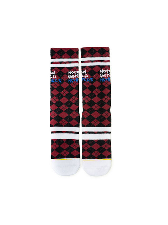 Bee. Unusual. Normal Gets You Nowhere Patterned Socks Red