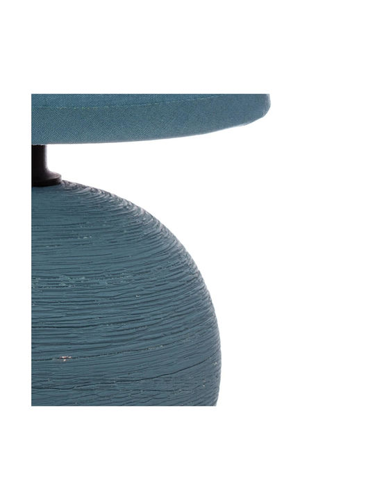 Atmosphera Timeo Ceramic Table Lamp for E14 Fitting with Blue Shade and Base