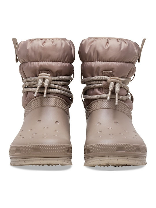 Snow Boots with Laces Puff Luxe Beige