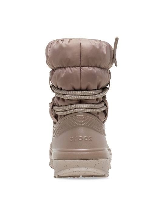 Snow Boots with Laces Puff Luxe Beige