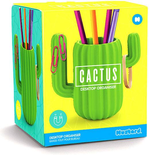 Plastic Pencil Holder Cactus in Green Color 1pcs 4.65x4.92x2.76cm