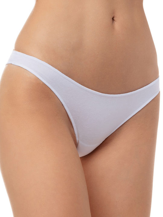 Miss Rio Βαμβακερά Femei Slip 2Pack fără cusături Albe