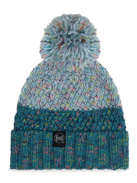 Buff Pom Pom Beanie Γυναικείος Fleece Σκούφος σε Τιρκουάζ χρώμα