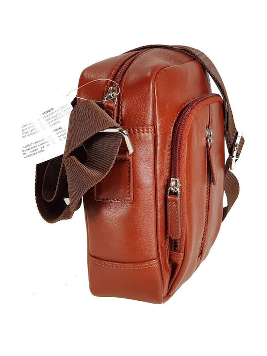 Leather Men's Bag Shoulder / Crossbody Tabac Brown