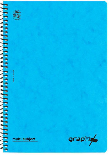 Typotrust Spiral Notebooks Ruled A4 90 Sheets 3 Subjects Special Graphix 6pcs (Μiscellaneous colours)
