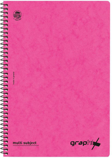 Typotrust Spiral Notebooks Ruled A4 90 Sheets 3 Subjects Special Graphix 6pcs (Μiscellaneous colours)