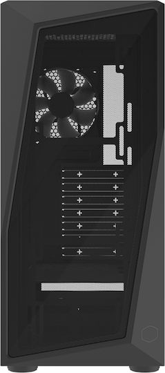 CoolerMaster CMP 520L Gaming Midi Tower Κουτί Υπολογιστή με Πλαϊνό Παράθυρο Μαύρο