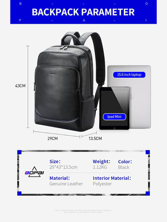 Bopai Τσάντα Πλάτης 15.6" Μαύρη 61-121671A