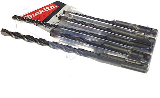 Makita Σετ 5 Τρυπάνια με SDS Plus Στέλεχος για Δομικά Υλικά και Ξύλο