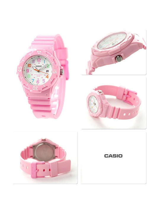 Casio Damen Uhr mit Rosa Kautschukarmband