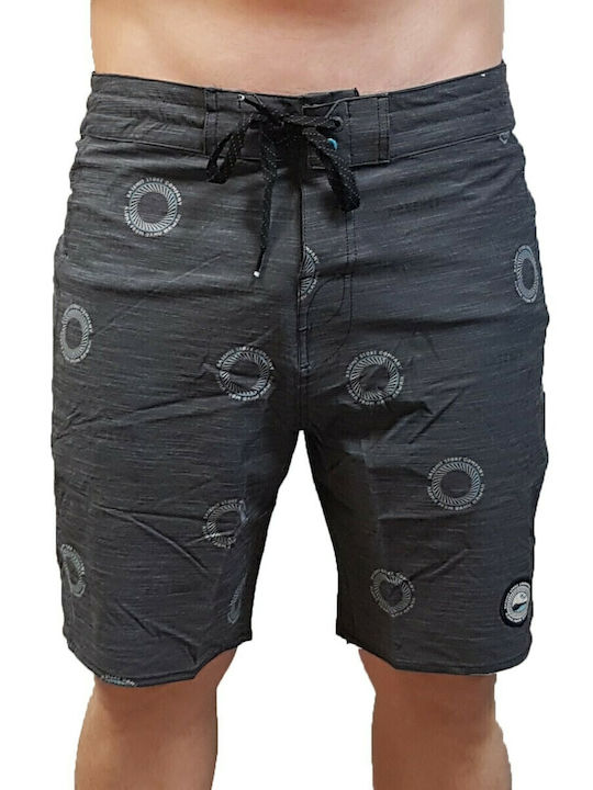 Men's Swimwear Bermuda Black with Prints