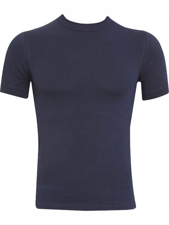 Men's Undershirt Short-sleeved in Navy Blue Color