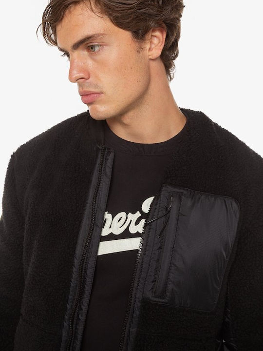 Men's Fleece Cardigan Black