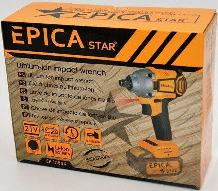 Epica Star EP-10844 Impact Wrench Battery 21V Solo with Socket 1/2"