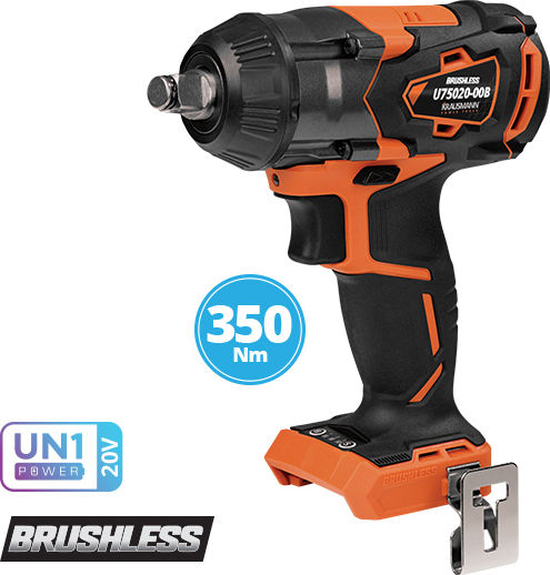 Krausmann U75020-14SΒ Brushless Μπουλονόκλειδο Μπαταρίας 20V 1x4Ah με Υποδοχή 1/2"