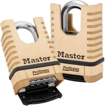 Master Lock Alamă Lăcăt Κρυμμένου Λαιμού cu cheie 28mm Silver 1buc