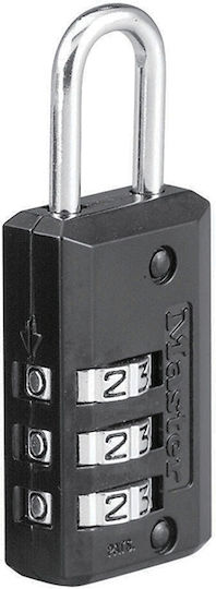 Master Lock 646EURD Steel Padlock Brass Combination 20mm Black 1pcs