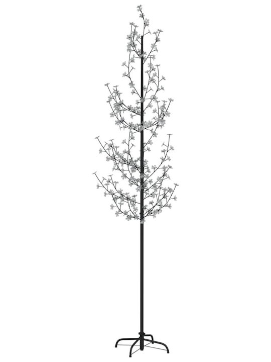 vidaXL Christmas Decorative Illuminated Cherry Tree Natural Appearance 300cm Yes White